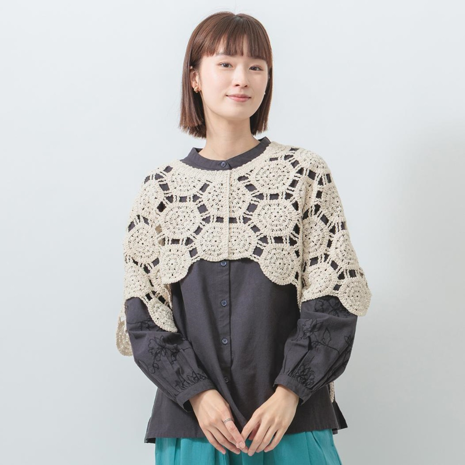 エムエムオー クロシェ風柄編 ２ウェイベスト