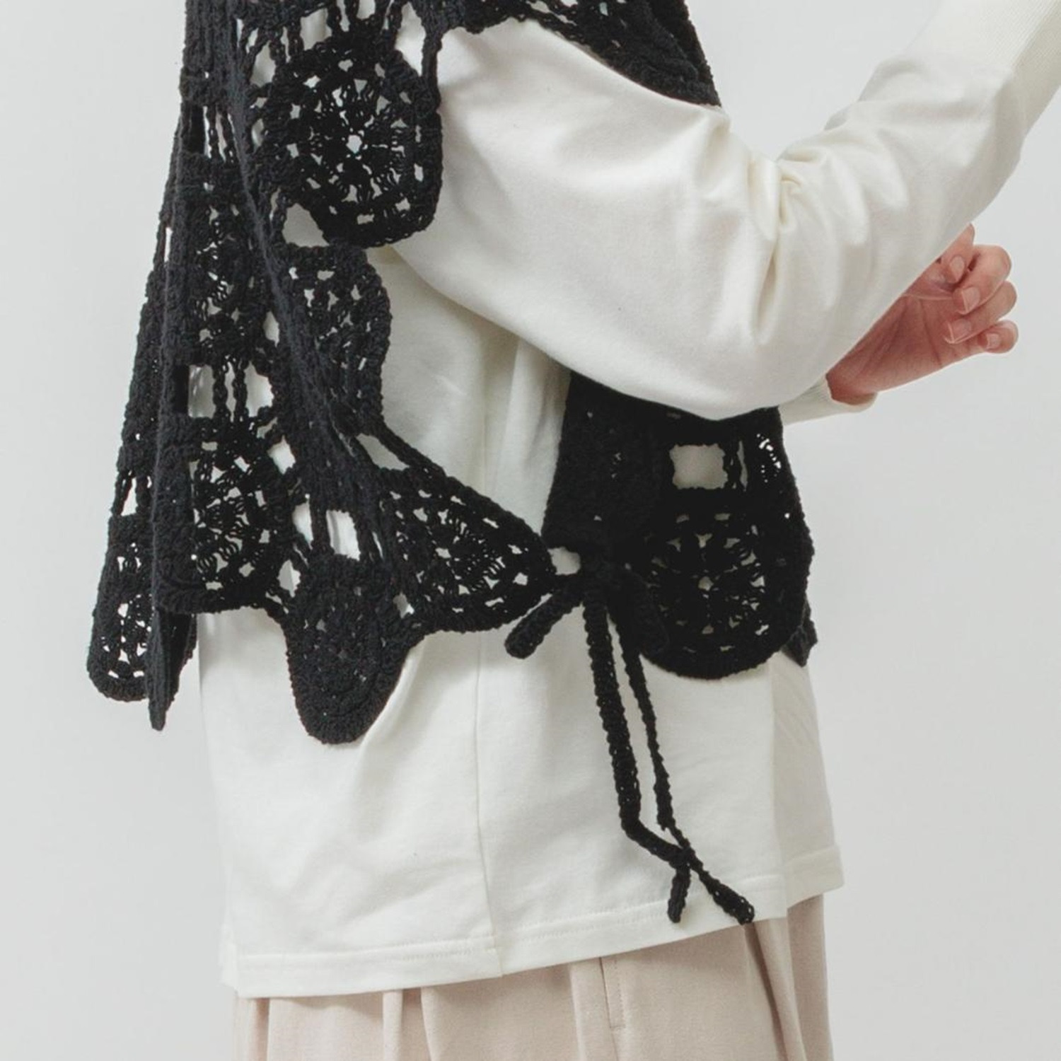 エムエムオー クロシェ風柄編 ２ウェイベスト