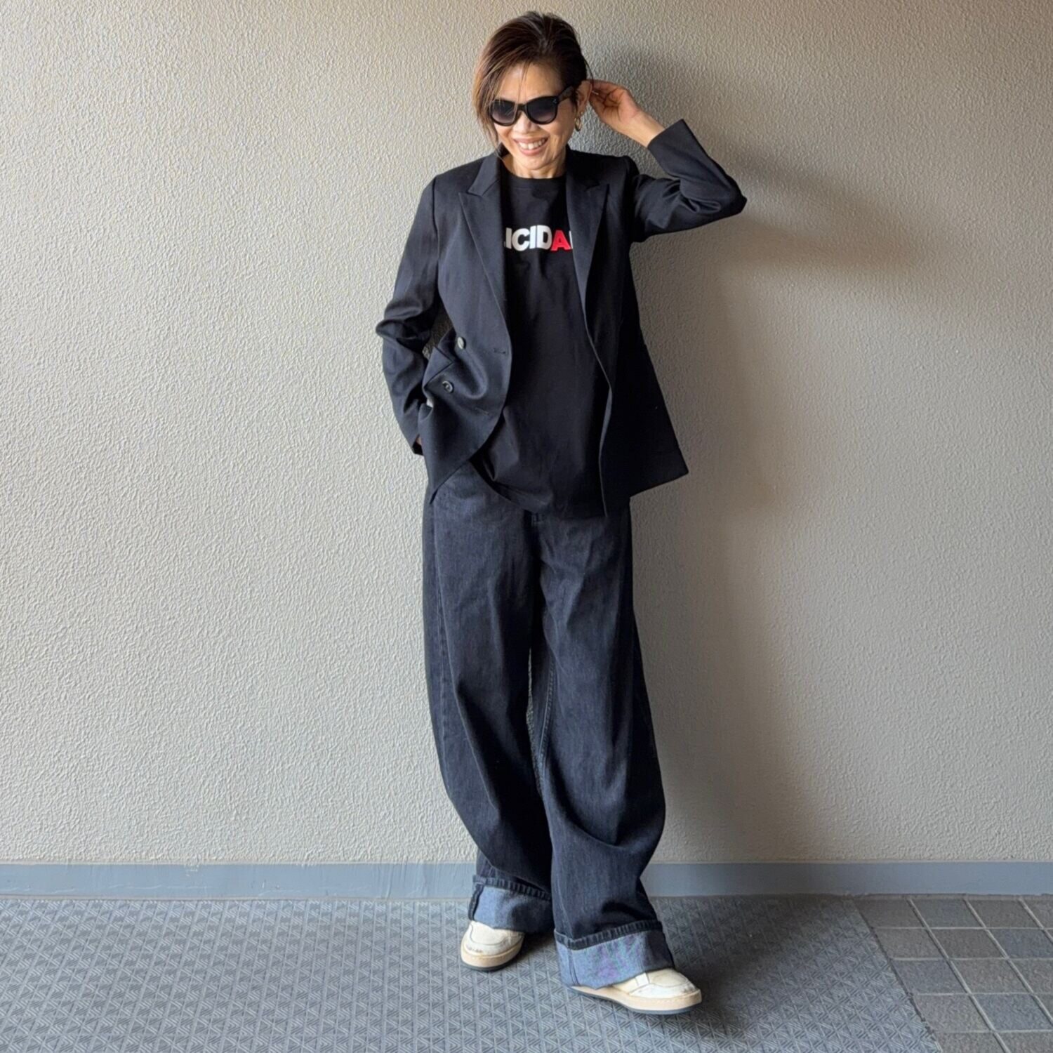 ラソエヌサーティスリー ディグリーズ 配色ロゴ半袖Ｔシャツ