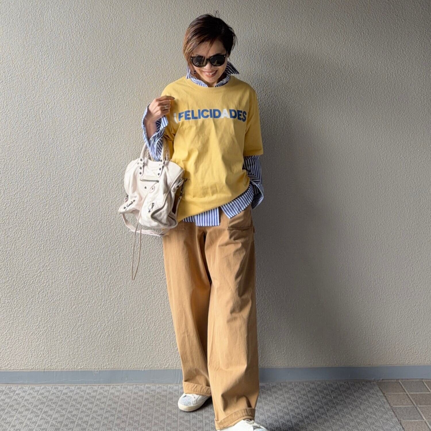 ラソエヌサーティスリー ディグリーズ 配色ロゴ半袖Ｔシャツ