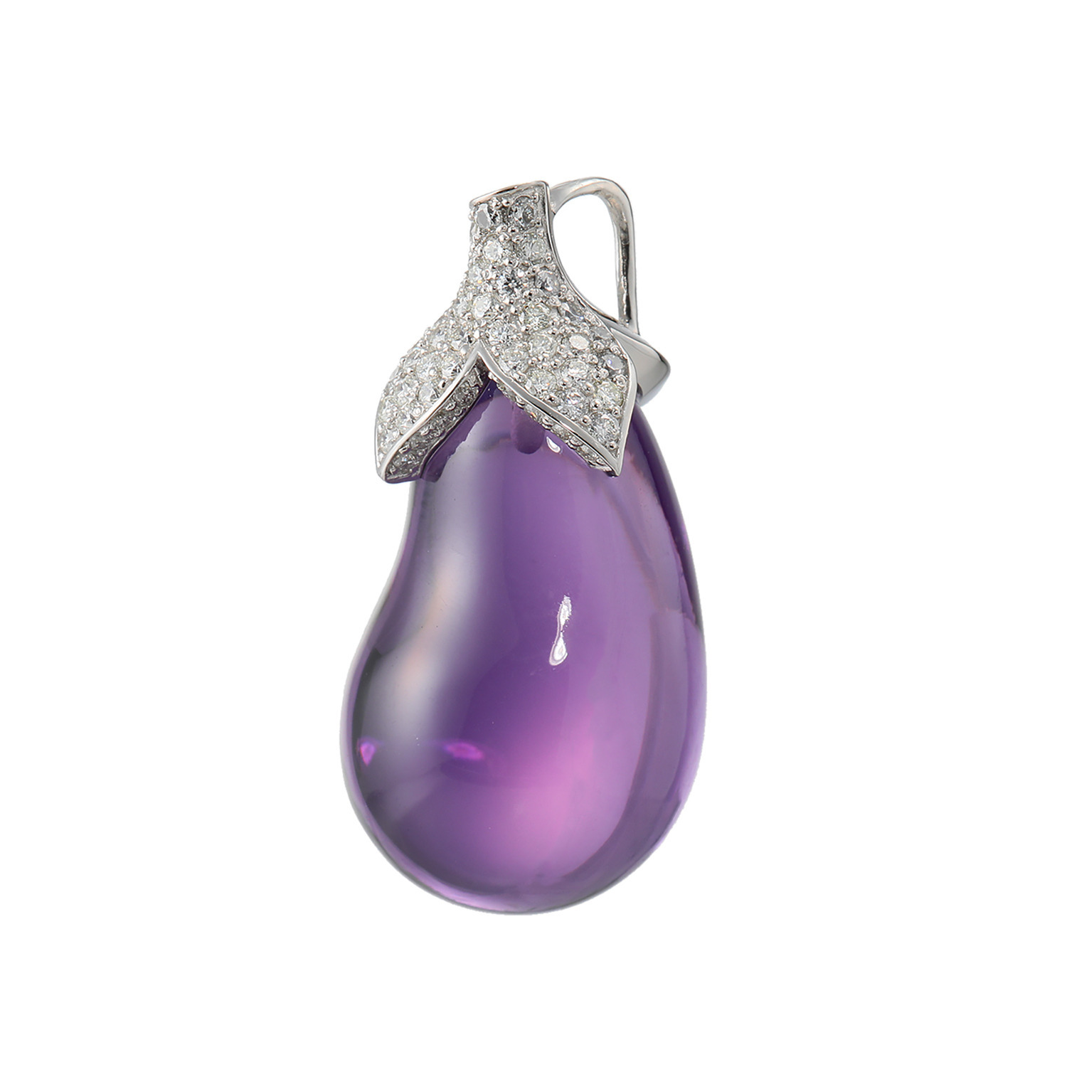 サープライズ プラチナ９５０ アメシスト＆ ダイヤモンド ペンダントトップ