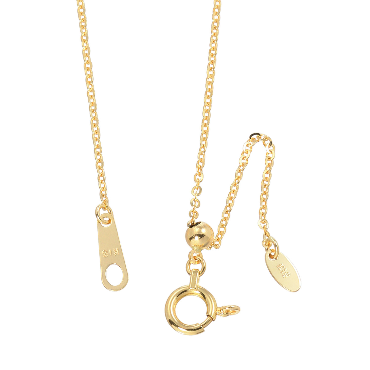 サープライズ １８Ｋ シャインカット ケーブルチェーン ネックレス