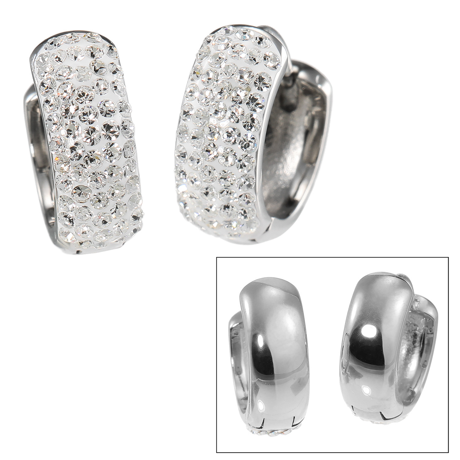 エービーステン ステンレス キラキラビジュウ リバーシブル イヤリング／ピアス