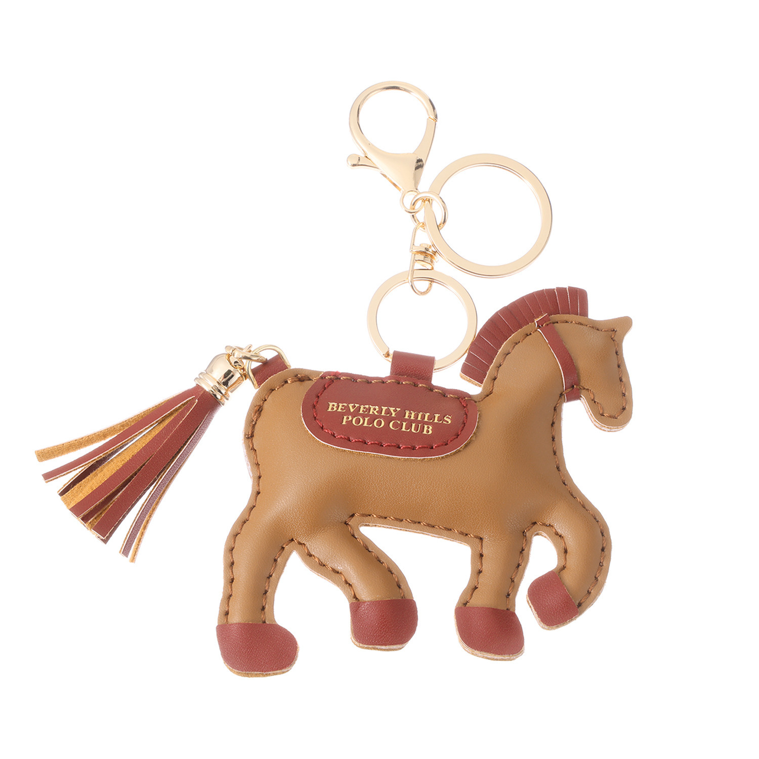 ビバリーヒルズ ポロクラブ ホースチャーム付 軽量なのに多収納 たっぷり１０ポケット ２ウェイトートバッグ