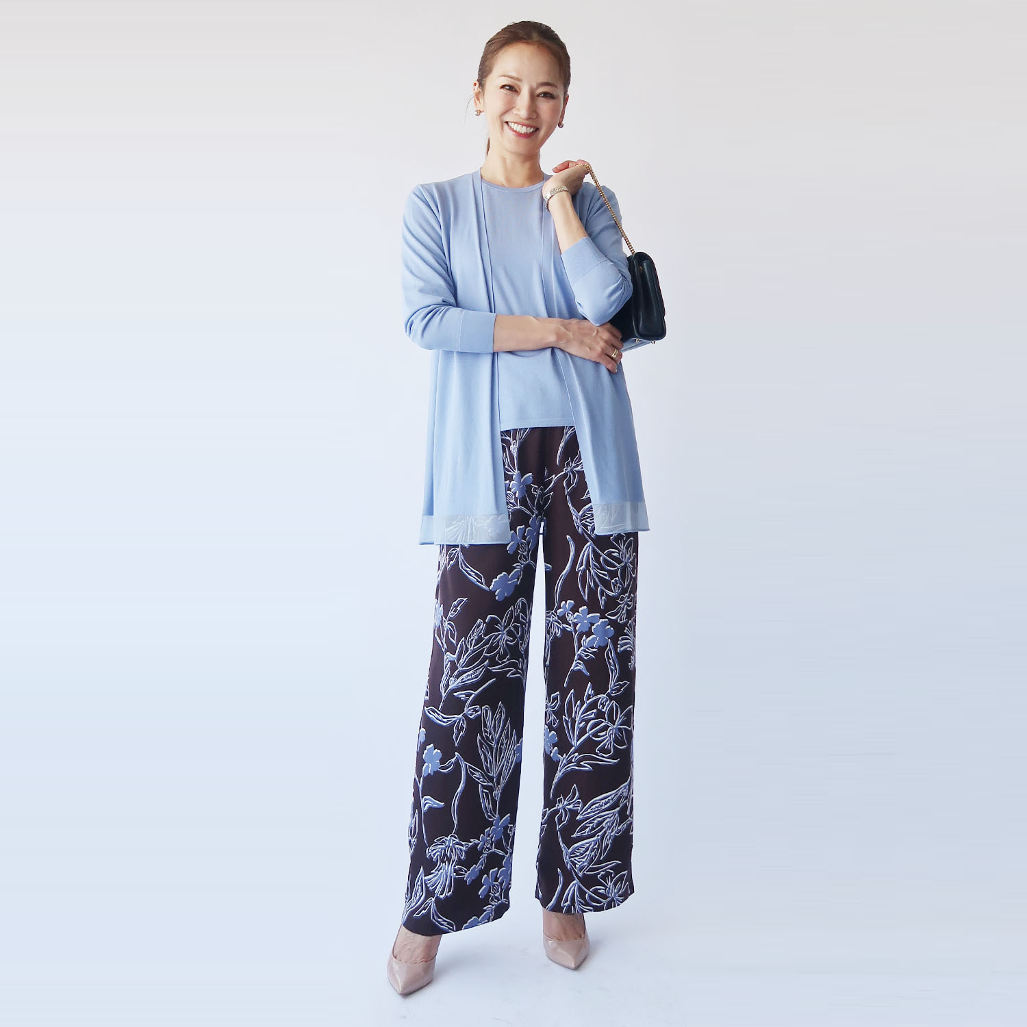 フーア シアーアクセント ニットカーディガン