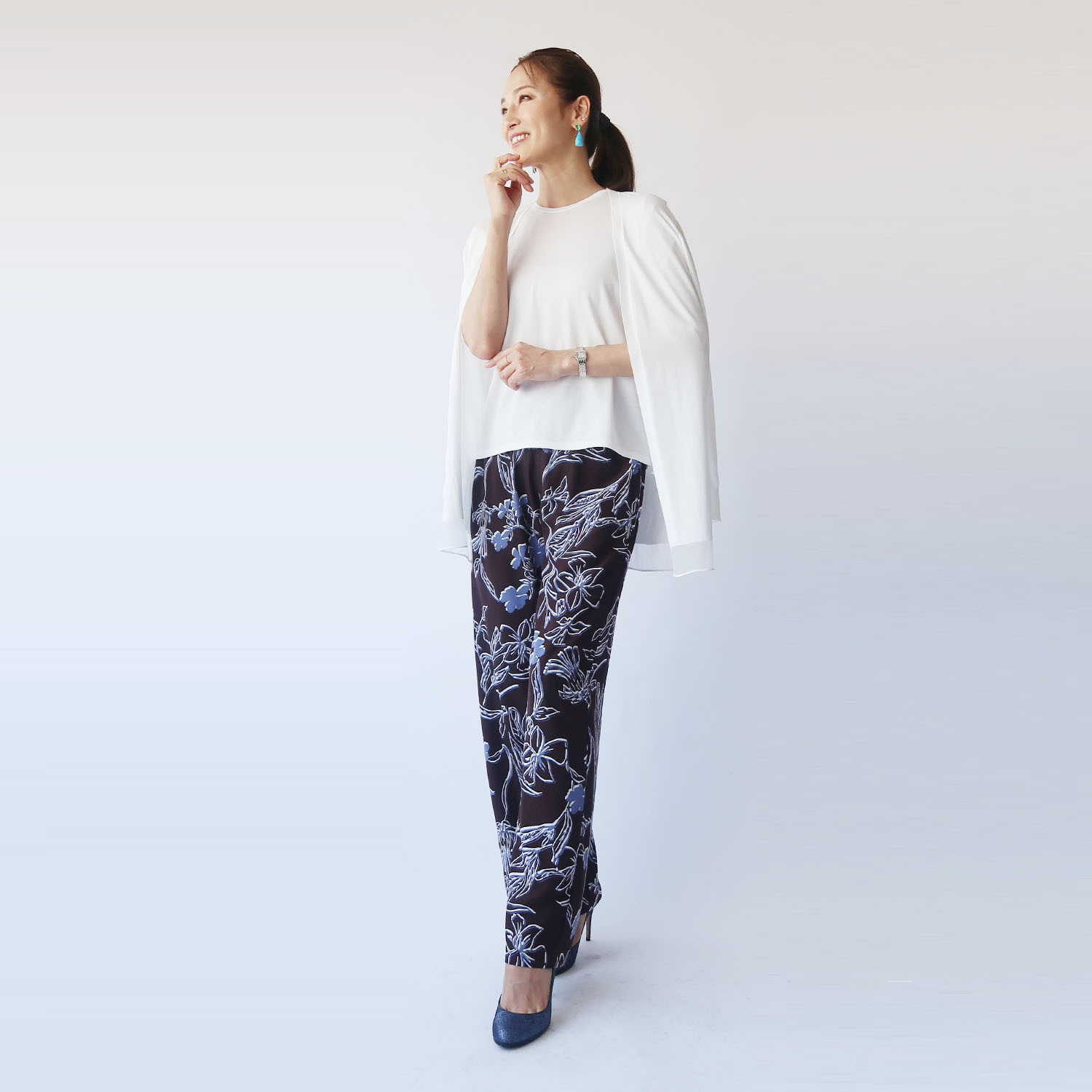 フーア シアーアクセント ニットプルオーバー