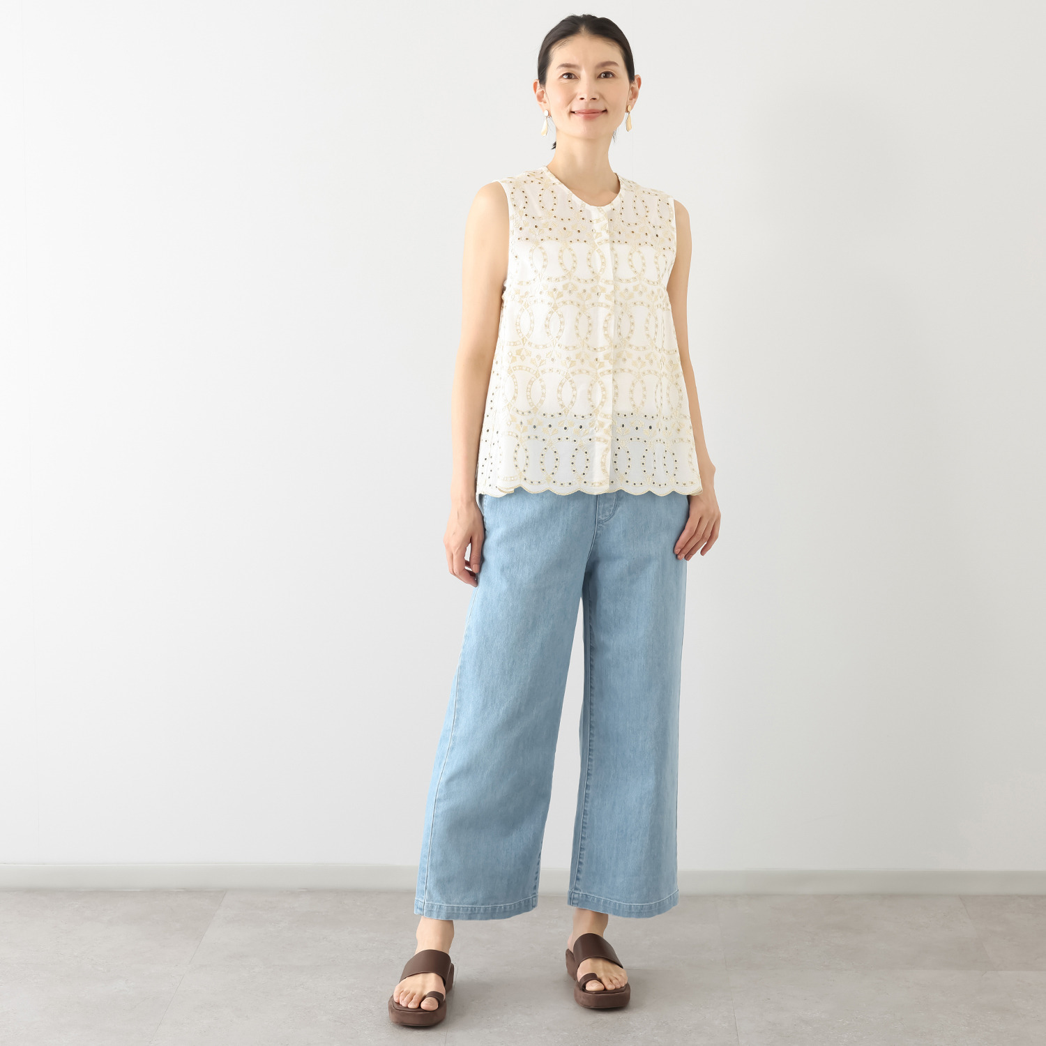 ネクストリー ブローシェレース ジレブラウス