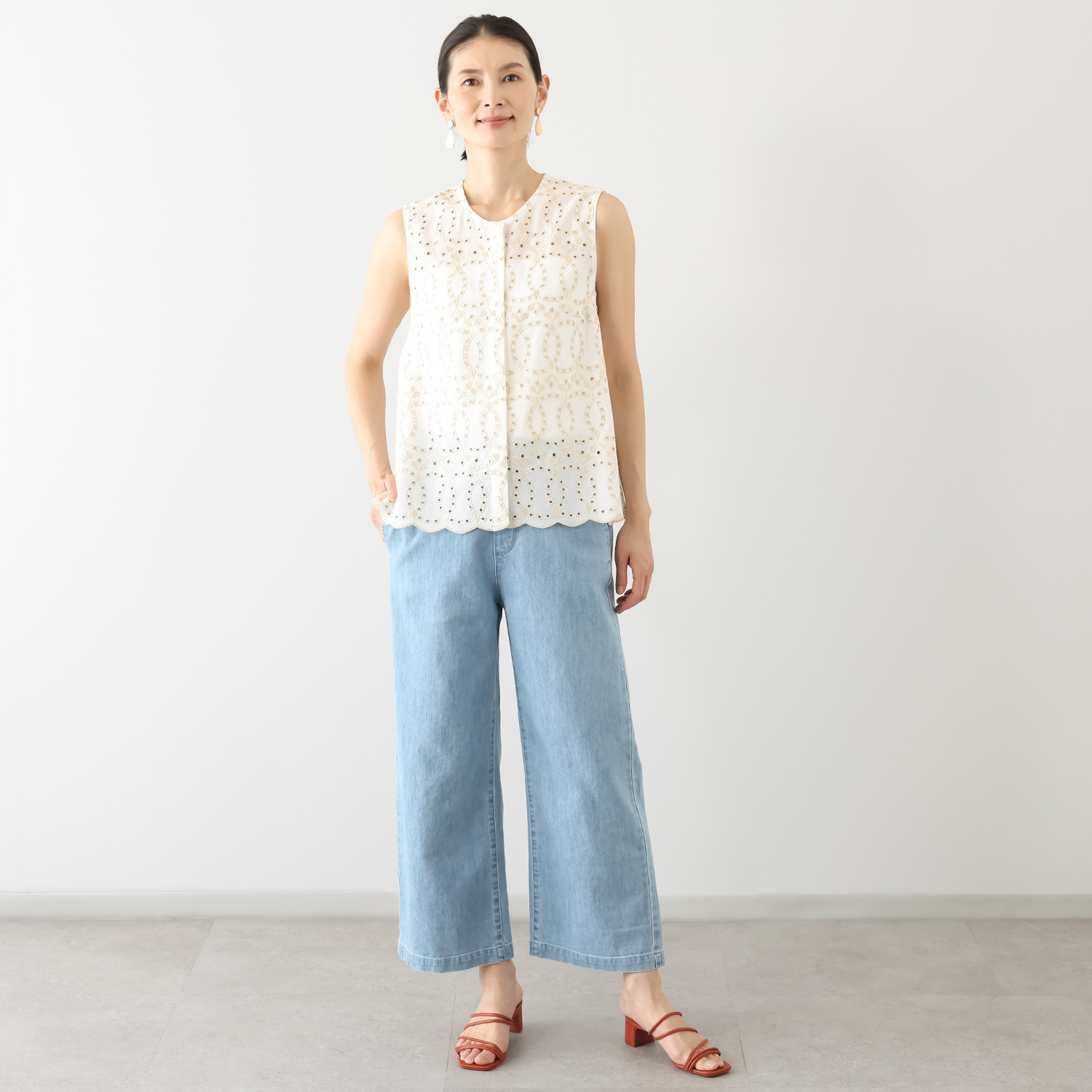 ネクストリー ワクロス（Ｒ） ハイブリッドデニム イージーワイドパンツ