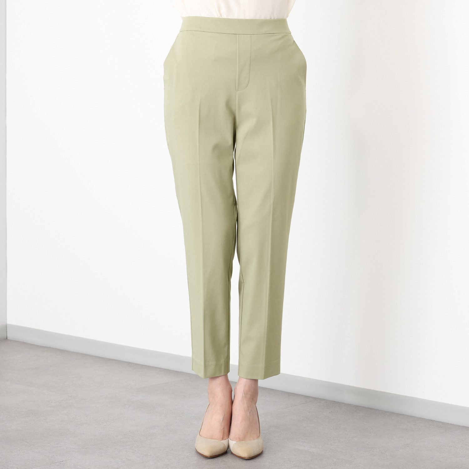 アンリック　オー　ブルー ハイゲージジャージー センタープレス ストレートパンツ