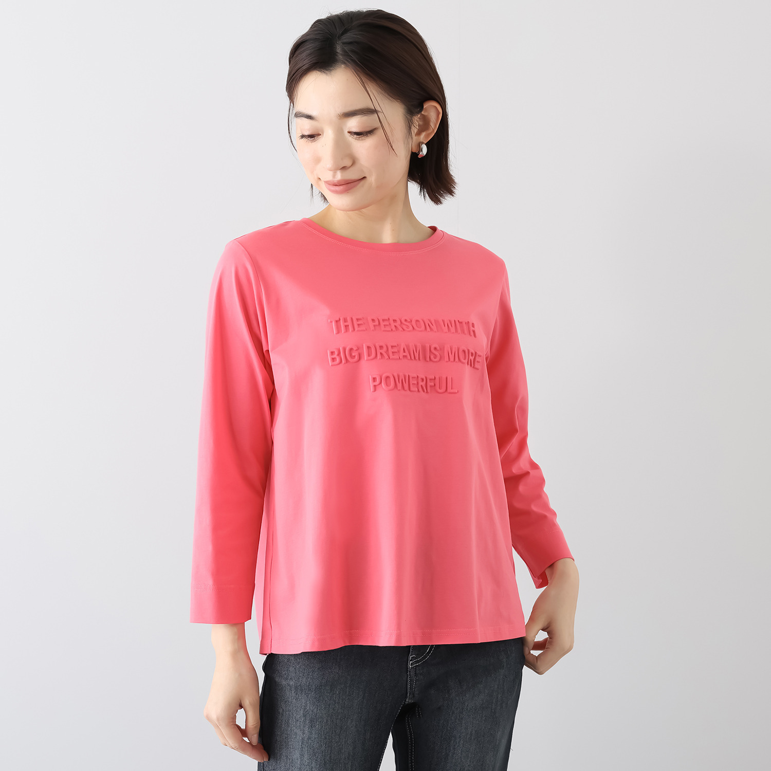 ノーボノーボ ３Ｄロゴプリント ロングＴシャツ