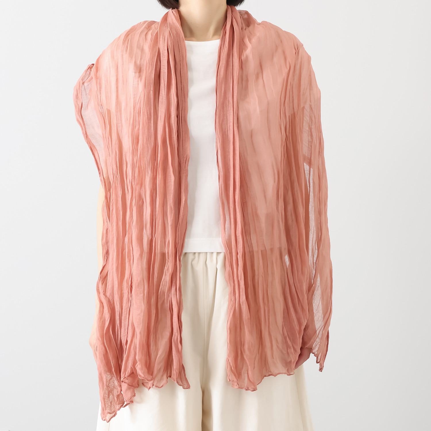 エバーグリーン エバーモア シワ加工ストール