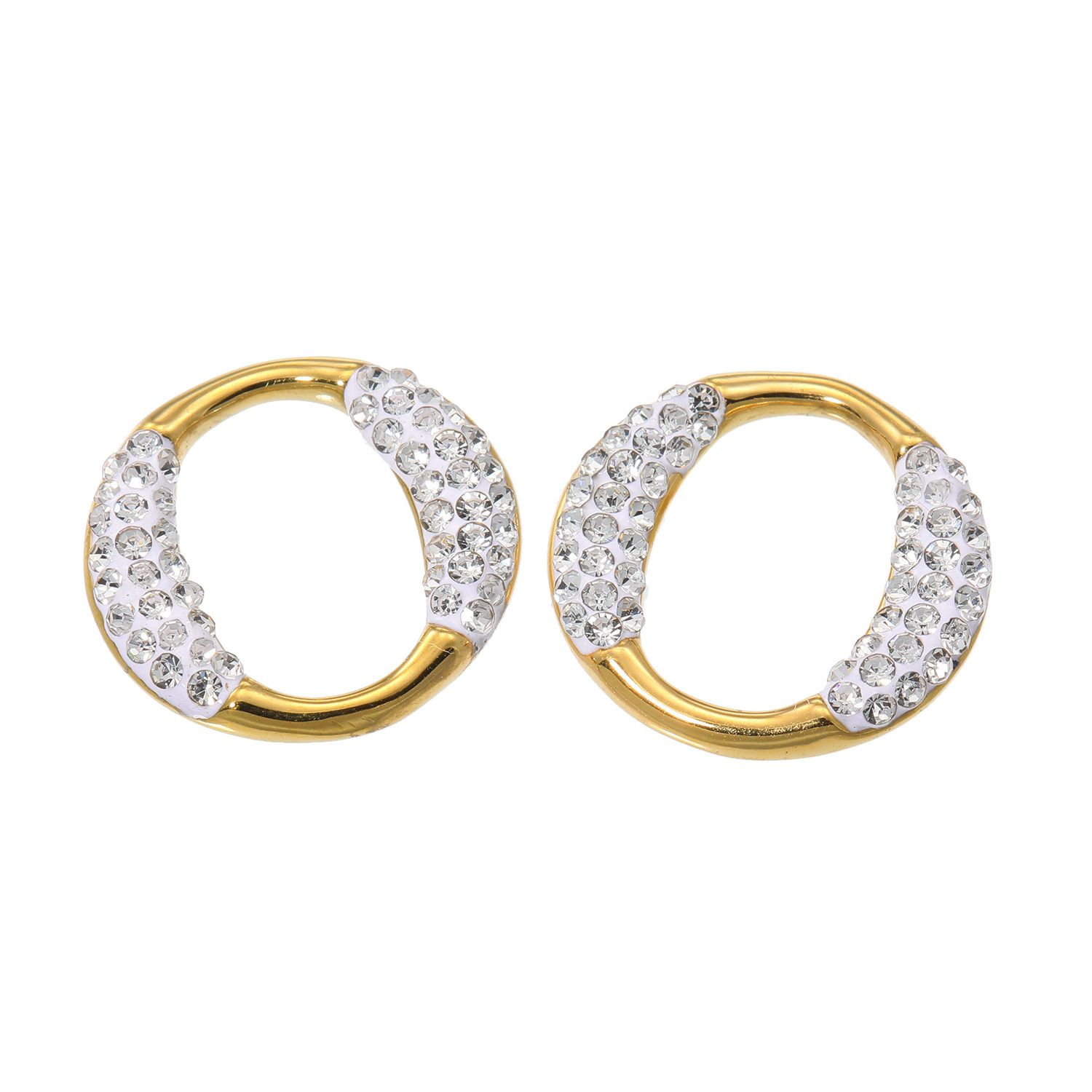 エービーステン ステンレス ビジュウ オーバルモティーフ ロングペンダント