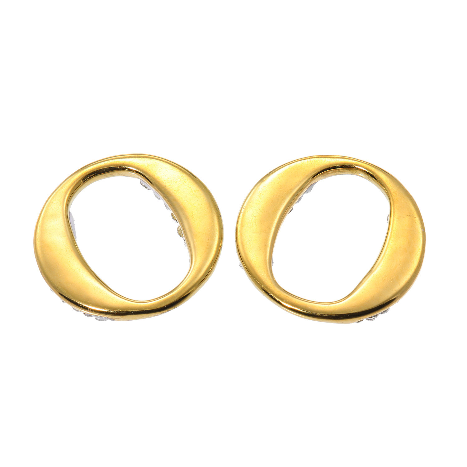 エービーステン ステンレス ビジュウ オーバルモティーフ ロングペンダント