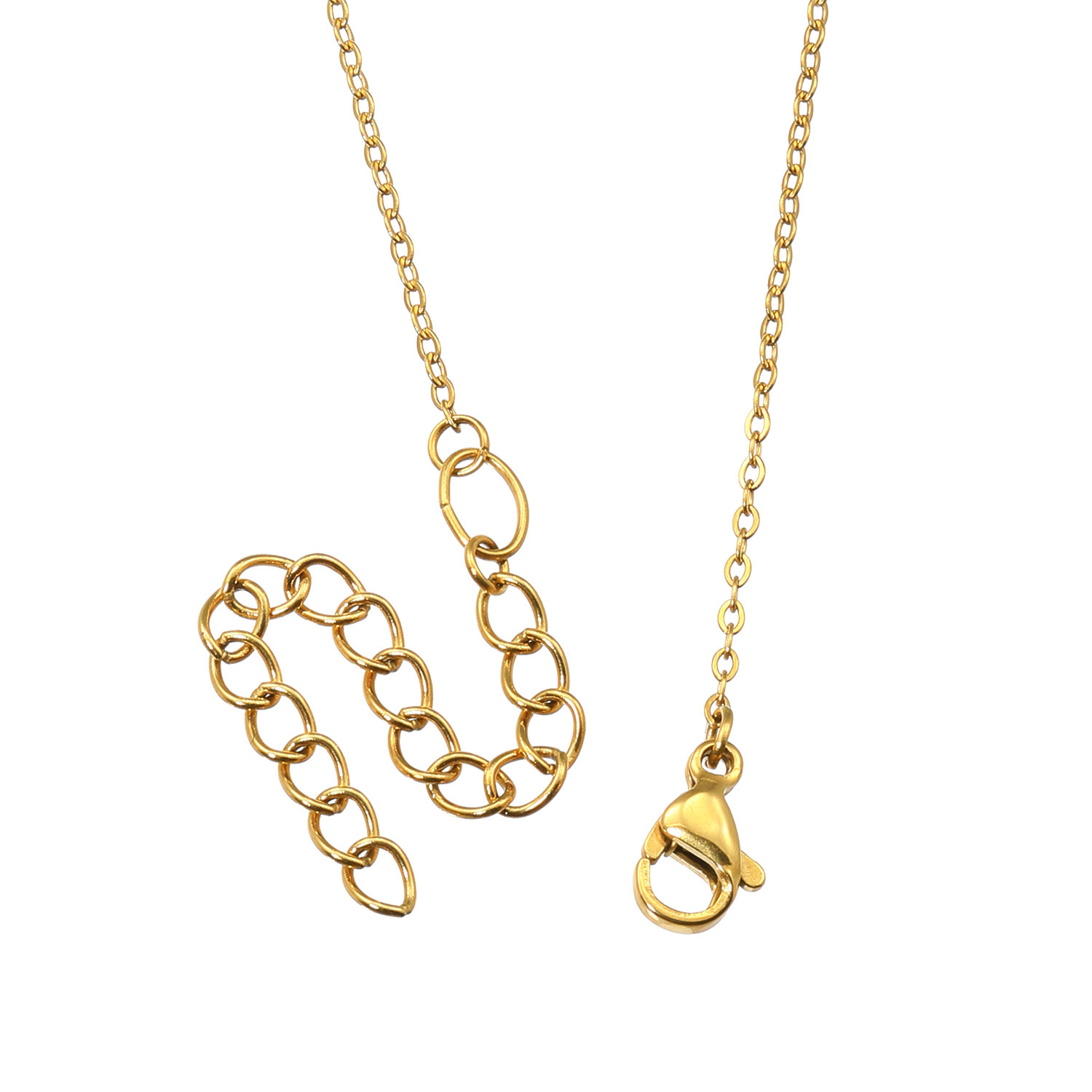 エービーステン ステンレス ビジュウ オーバルモティーフ ロングペンダント