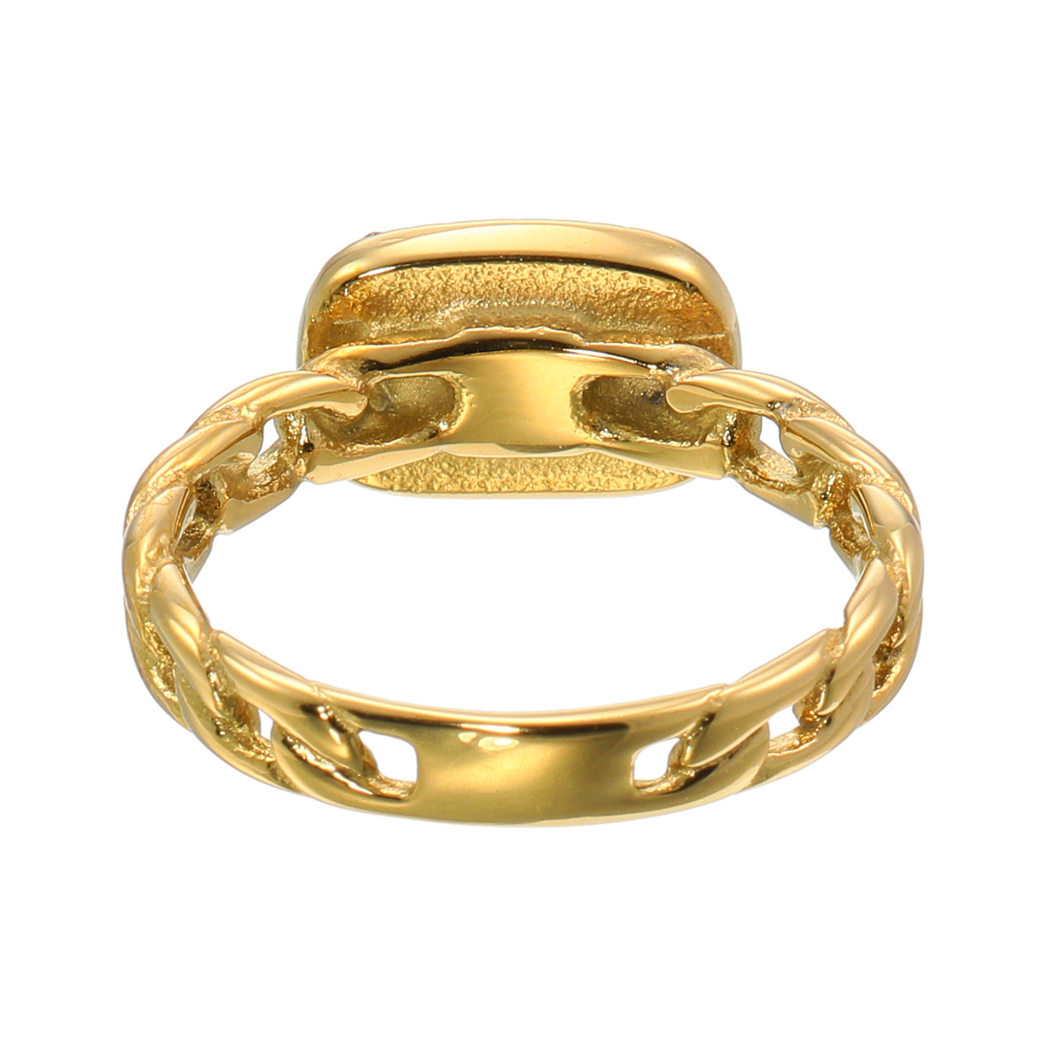 エービーステン ステンレス ビジュウ チェーンデザイン スクエアパヴェリング