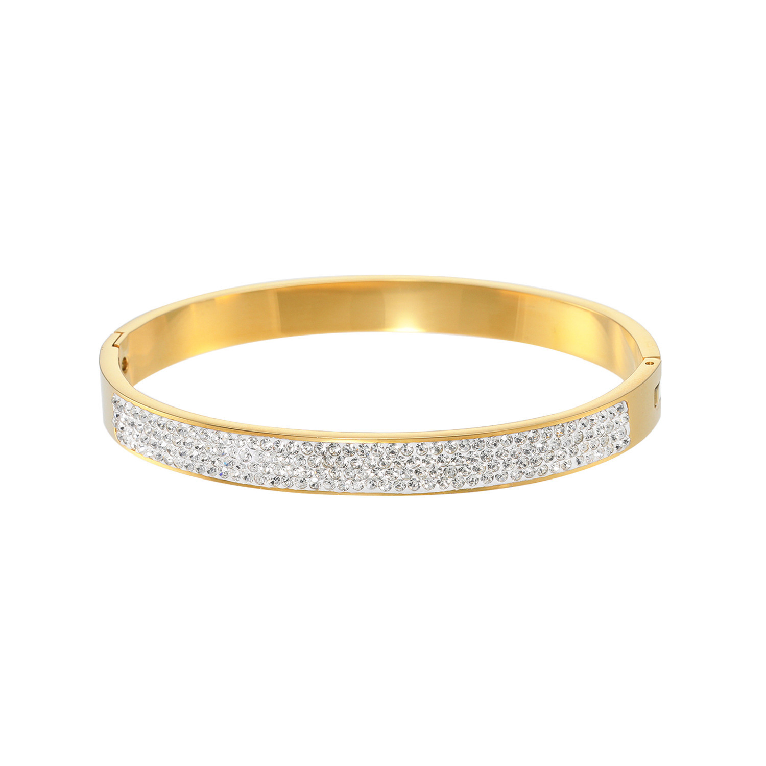 エービーステン ステンレス ビジュウ パヴェバングル