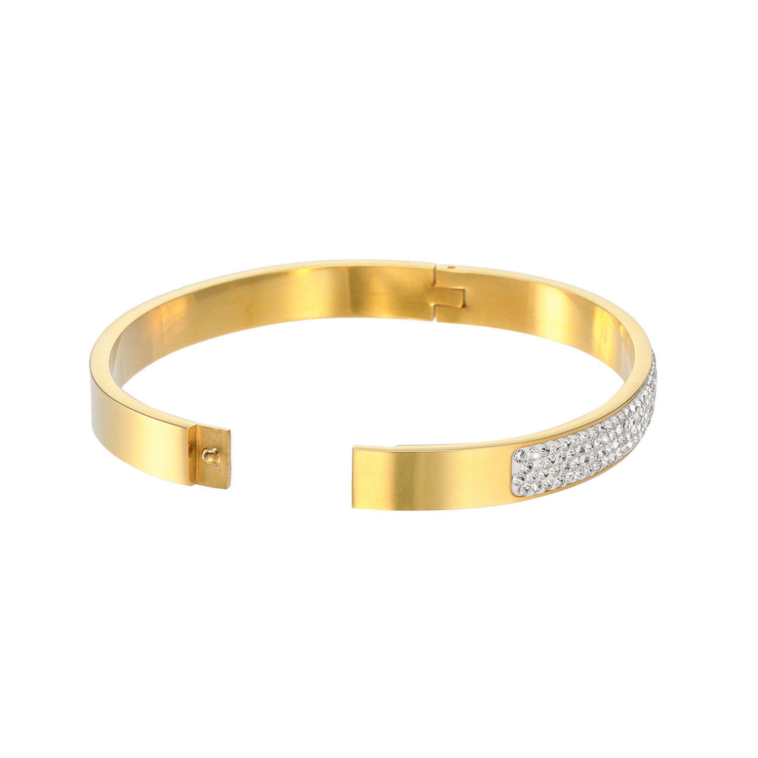 エービーステン ステンレス ビジュウ パヴェバングル