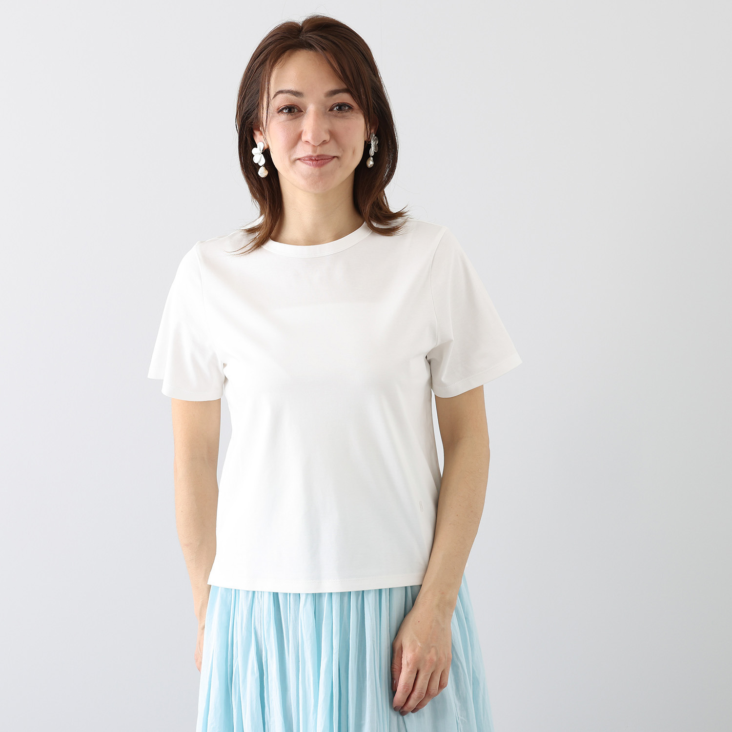 バイブリジット ギザコットン１００％ 刺しゅう入り Ｔシャツ