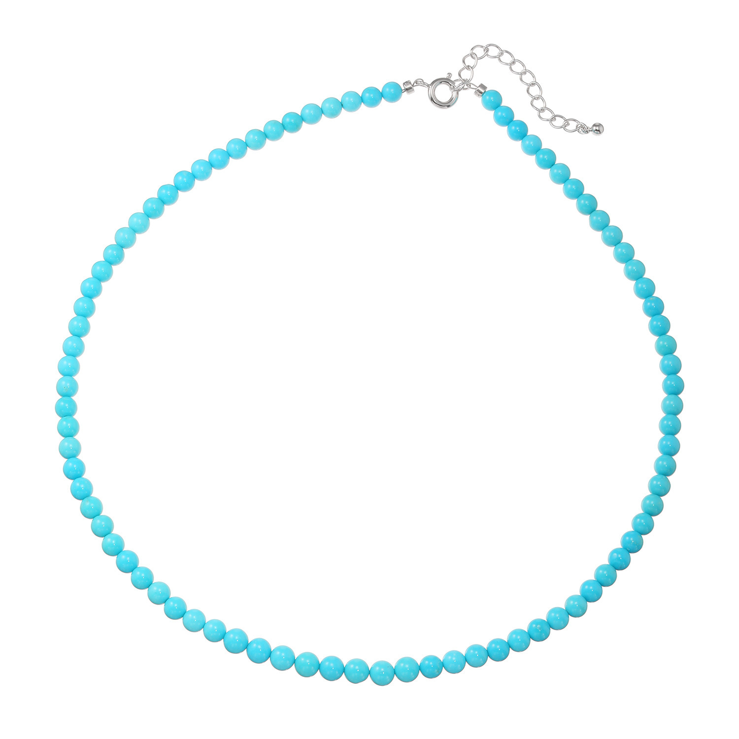 ミケランジェロ シルバー キングマン産ターコイズ ネックレス