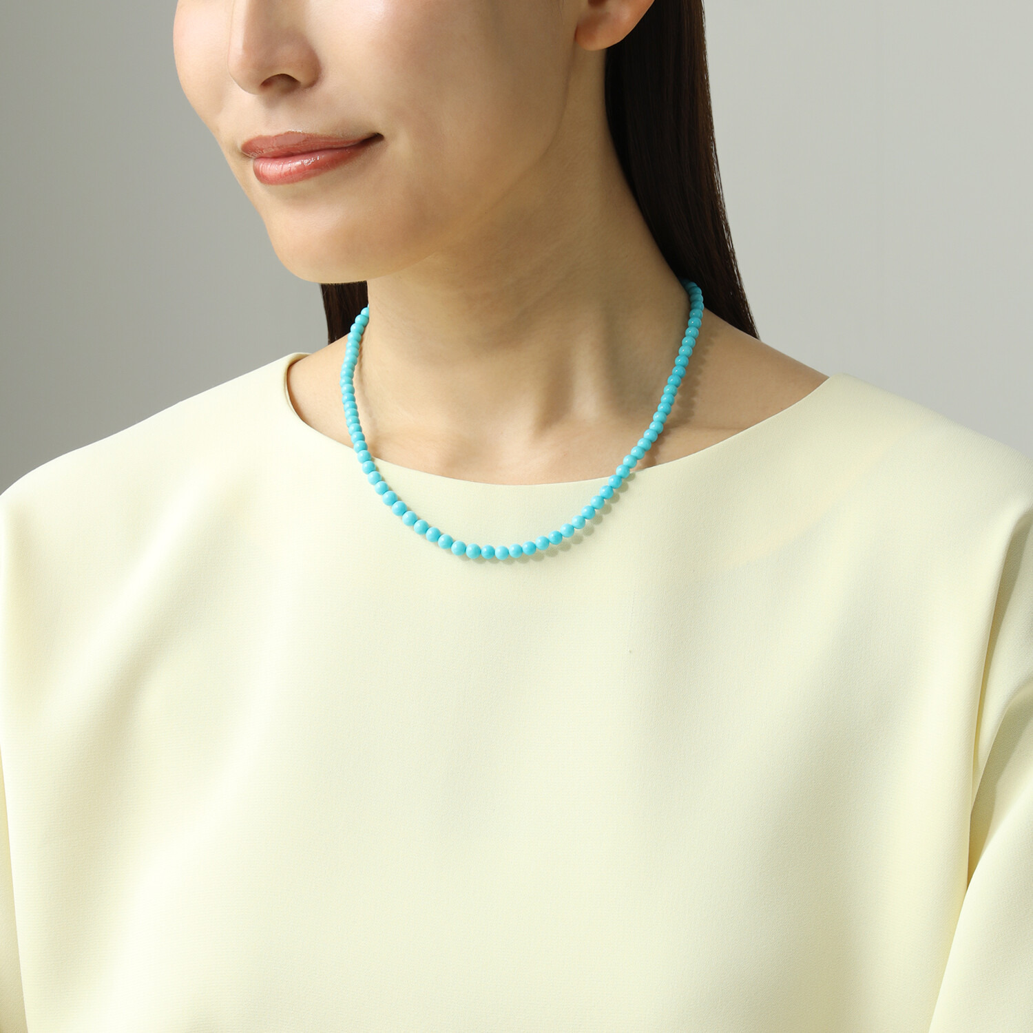 ミケランジェロ シルバー キングマン産ターコイズ ネックレス