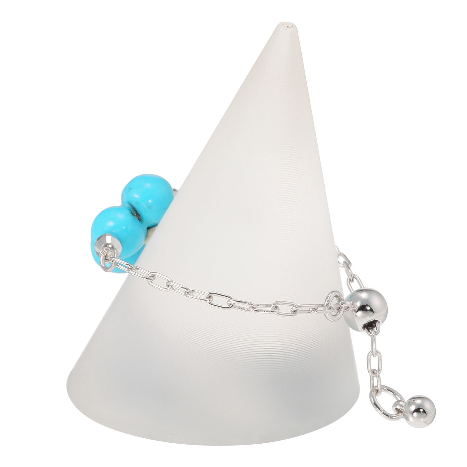 ミケランジェロ アリゾナ産ターコイズ クローバーシェイプ チェーンリング