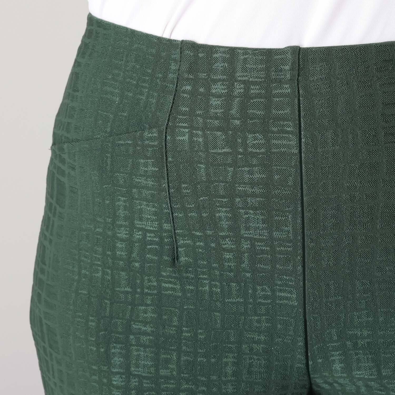 ピーツー 形格子ジャガード プレミアムシャイニー アンクルパンツ ＜股下６４ｃｍ＞