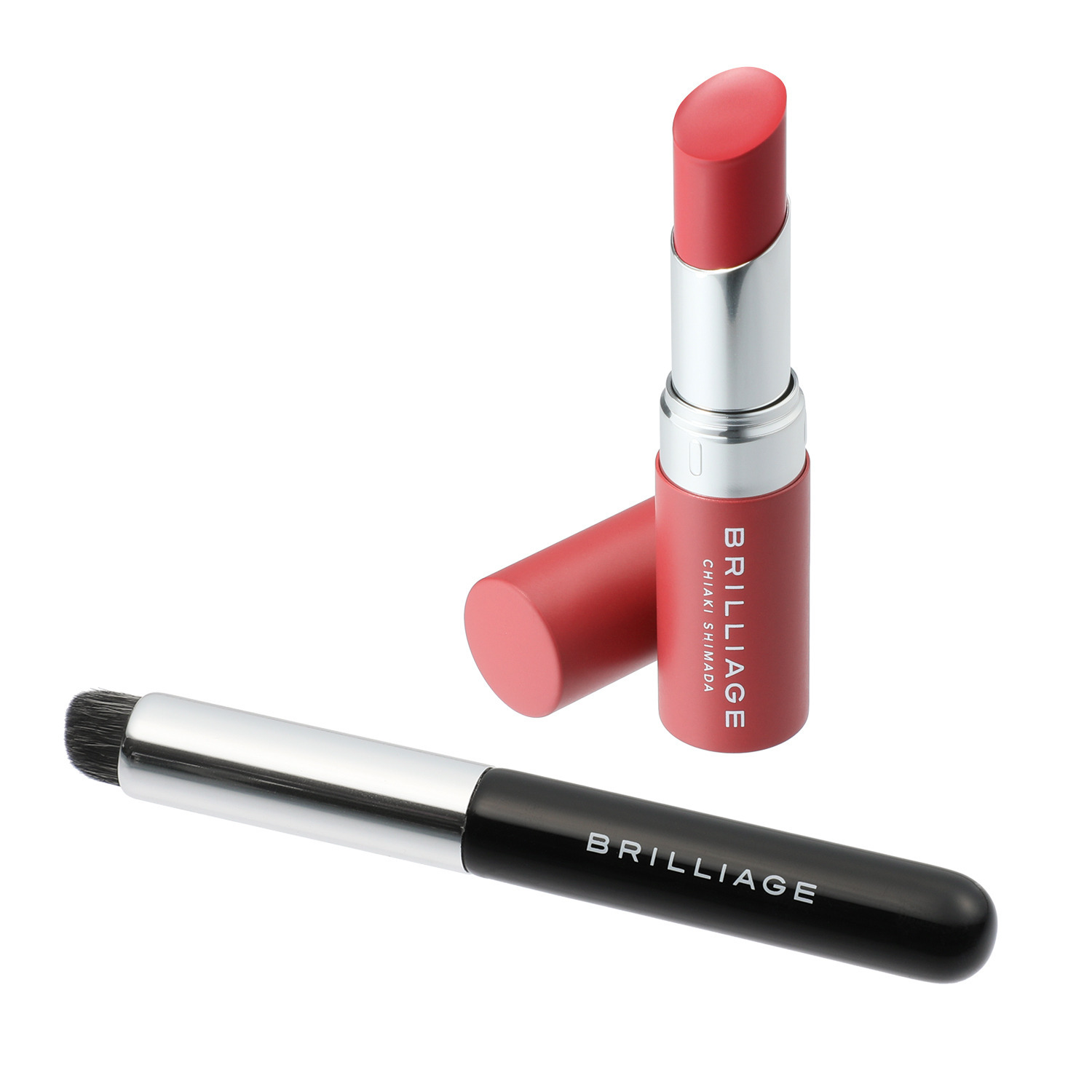 ブリリアージュ フィルムのように密着 ひと塗りでむっちりとした ツヤのある唇に仕上げる ボリューミーフィルム リップバーム ＜ガーネットピンク＞＆ フィンガーブラシ