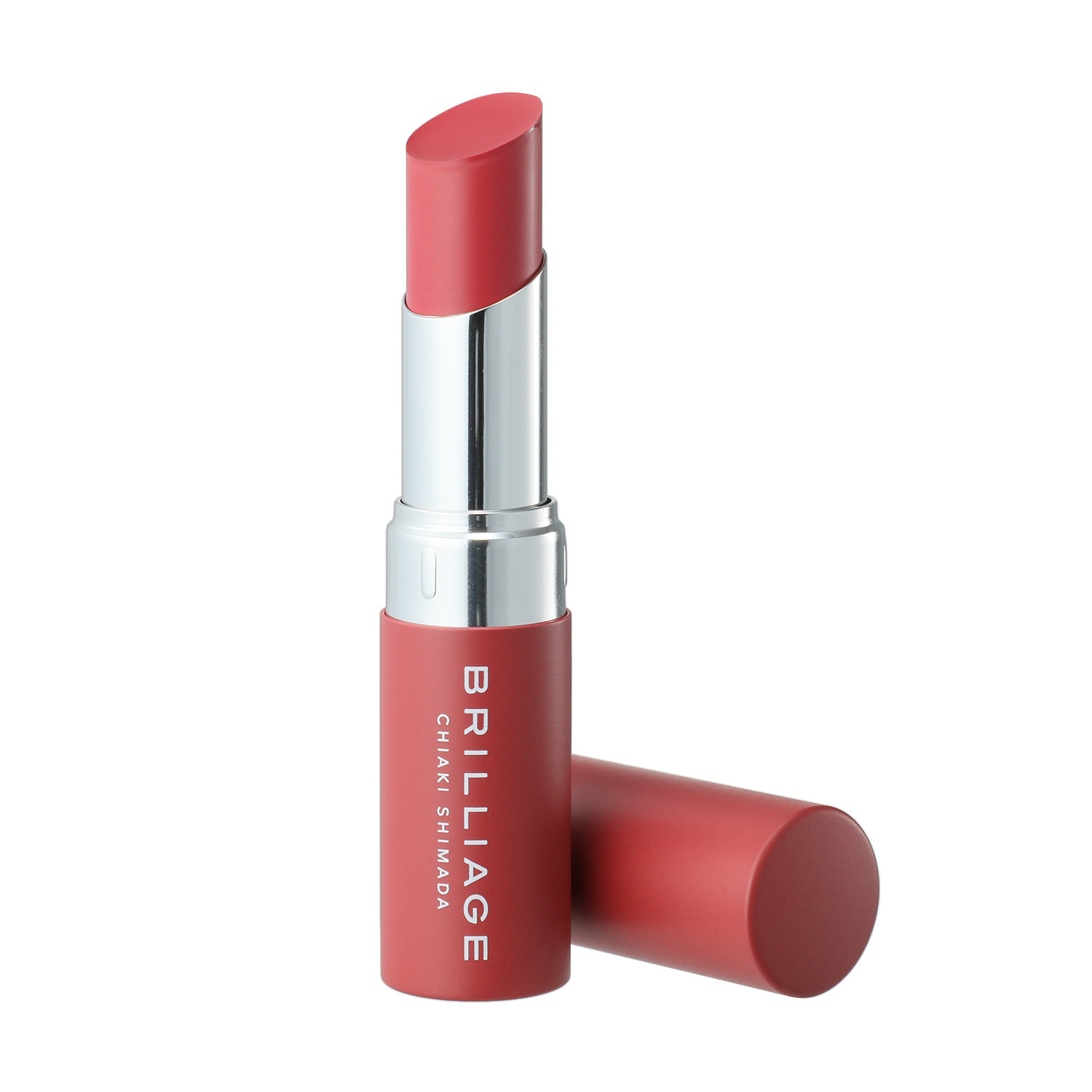 ブリリアージュ フィルムのように密着 ひと塗りでむっちりとした ツヤのある唇に仕上げる ボリューミーフィルム リップバーム ＜ガーネットピンク＞＆ フィンガーブラシ