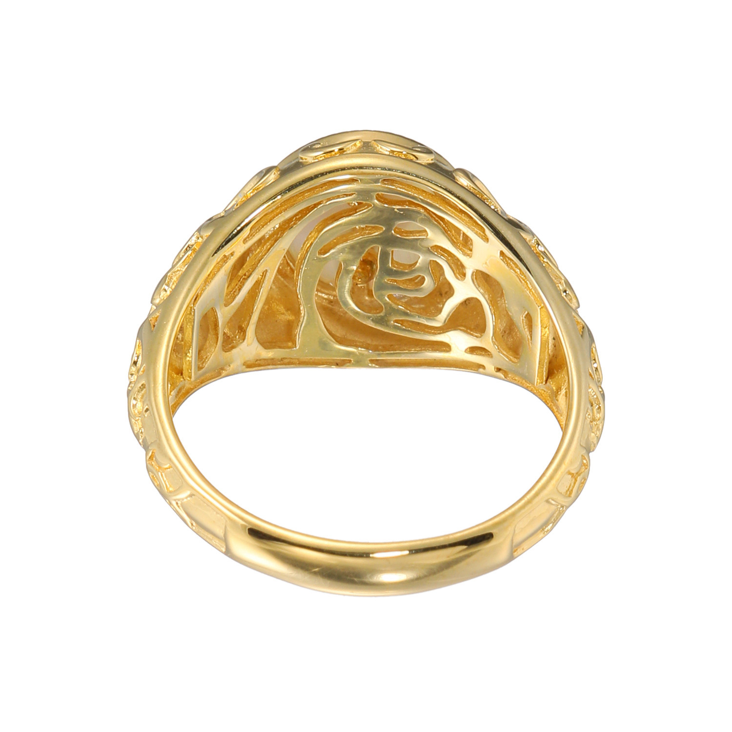 ルチェルーナ シルバー マザーオブパール ローズピクチャレスク デザインリング