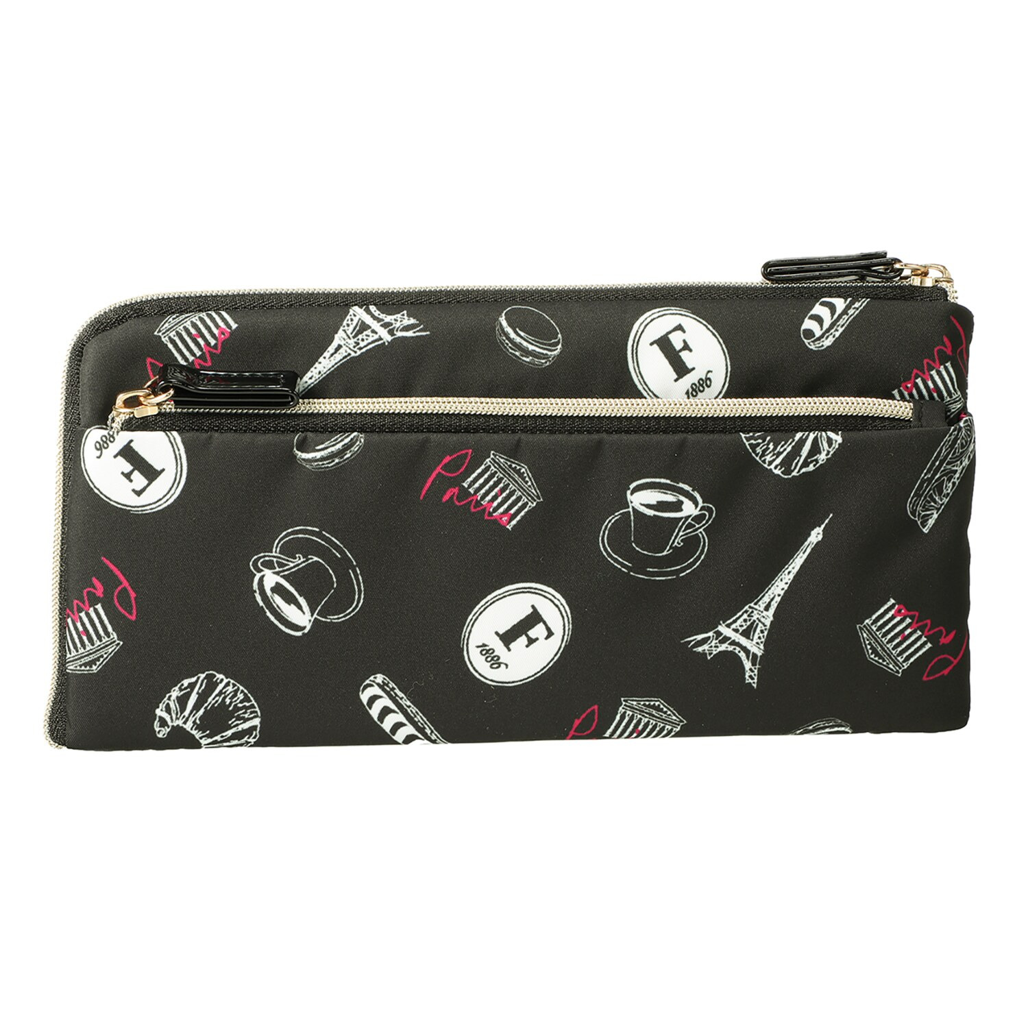 フォション プリント 軽量マルチウォレット