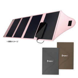 ビッグブルー 太陽光でスマートフォンや タブレットが充電できる！ 薄型・軽量・折りたためる ポータブル ソーラーチャージャー ２４Ｗ　Ｂ５０２
