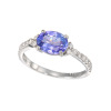 サープライズ プラチナ９５０ ０．９カラットＵＰ タンザナイト＆ ダイヤモンド オーバルデザインリング