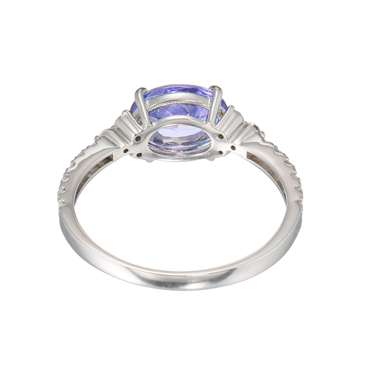 サープライズ プラチナ９５０ ０．９カラットＵＰ タンザナイト＆ ダイヤモンド オーバルデザインリング