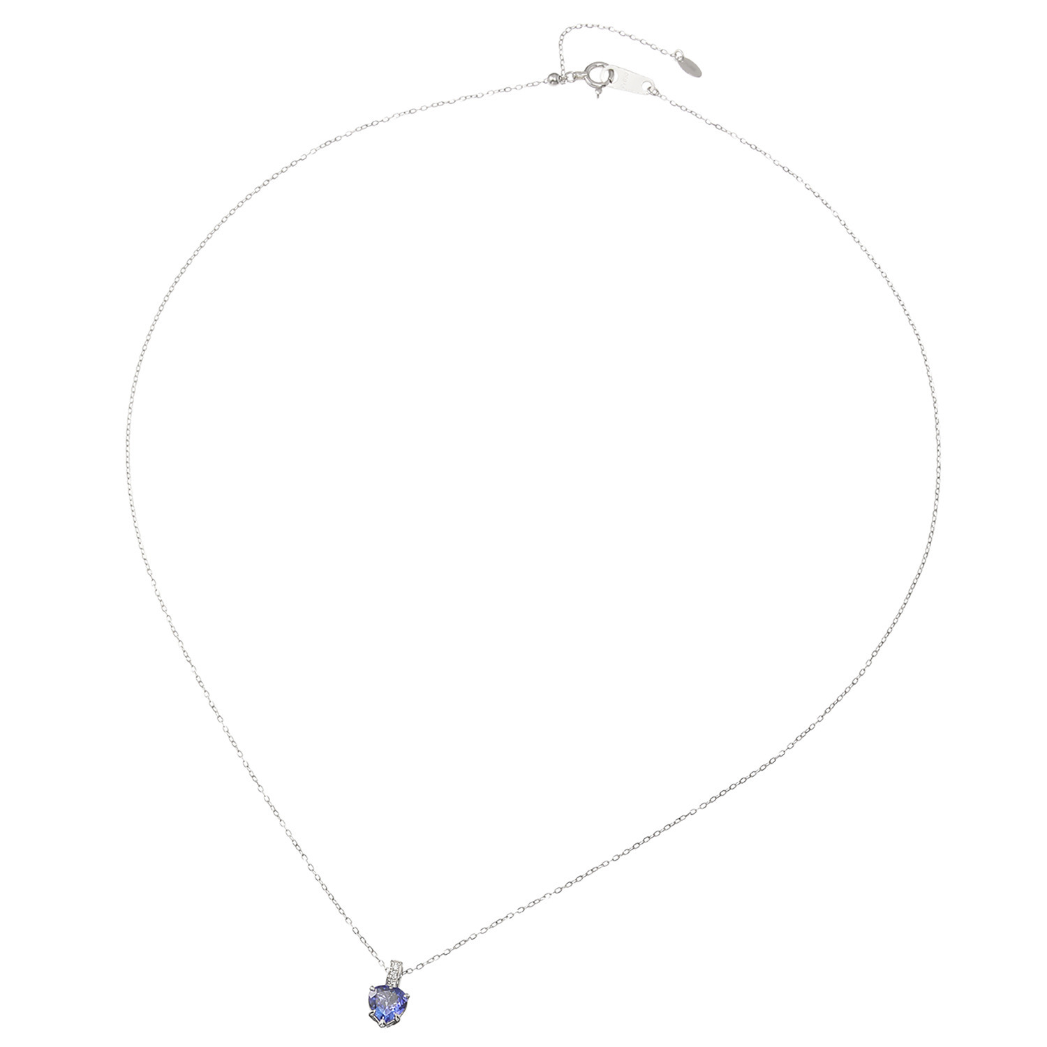 サープライズ プラチナ９５０ ０．６カラットＵＰ タンザナイト＆ ダイヤモンド ハートデザインペンダント