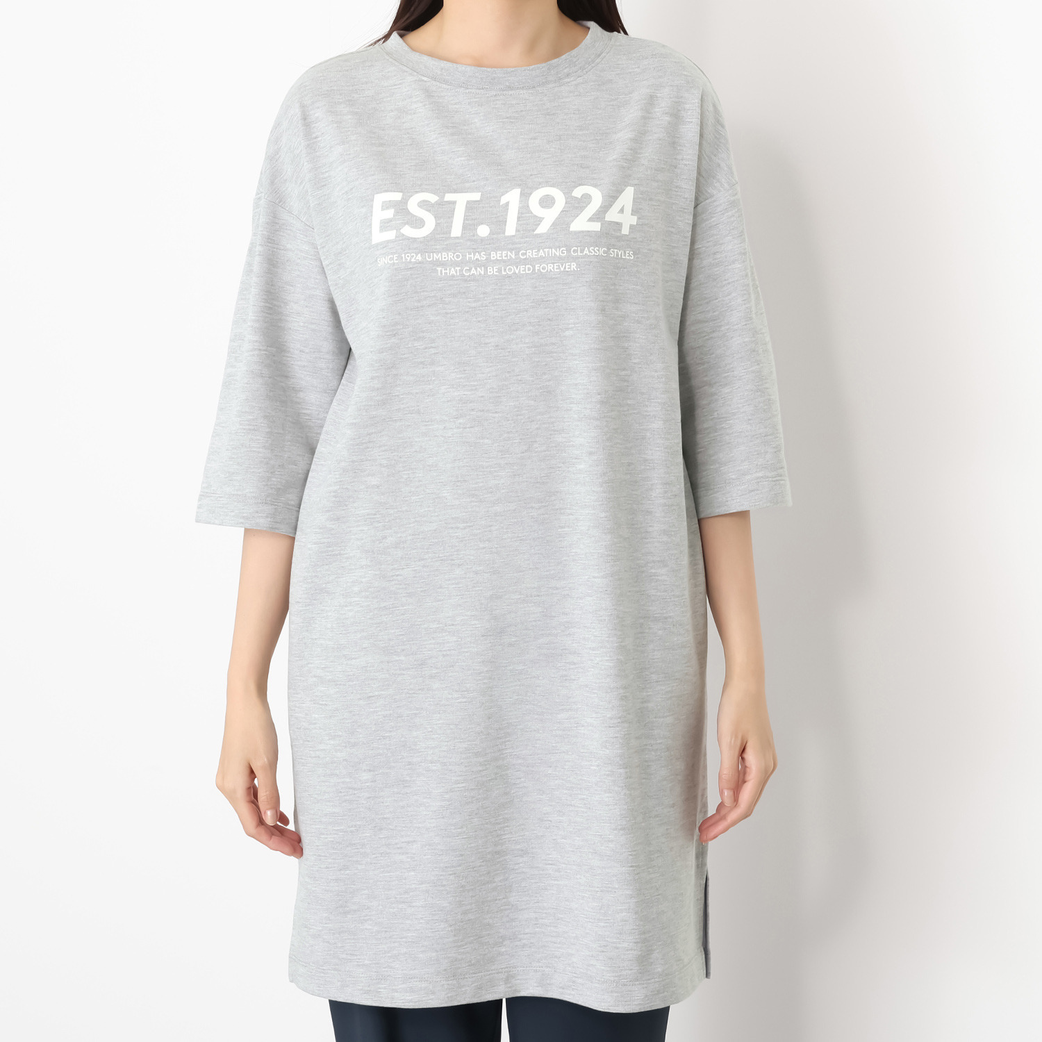 アンブロ コットンブレンド ミニ裏毛チュニック