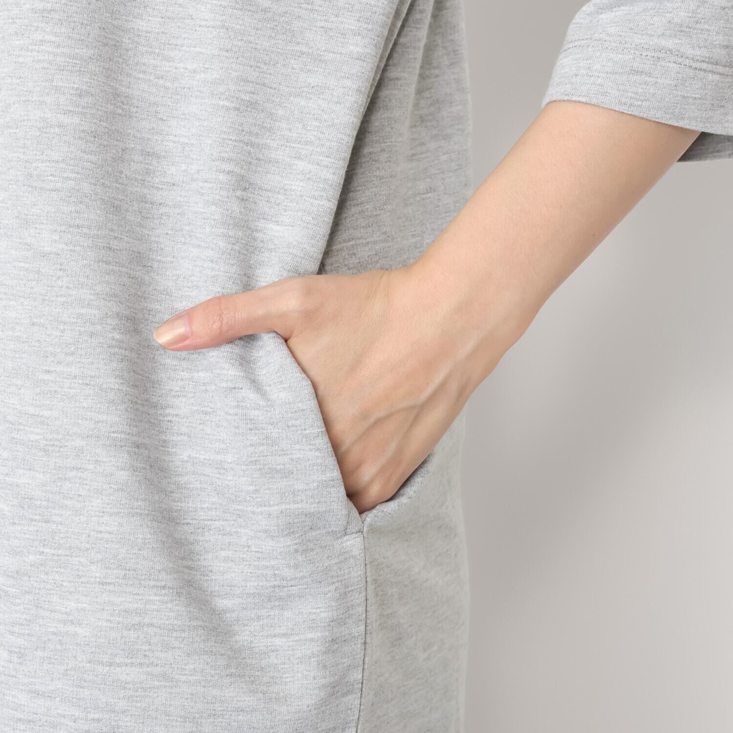 アンブロ コットンブレンド ミニ裏毛チュニック