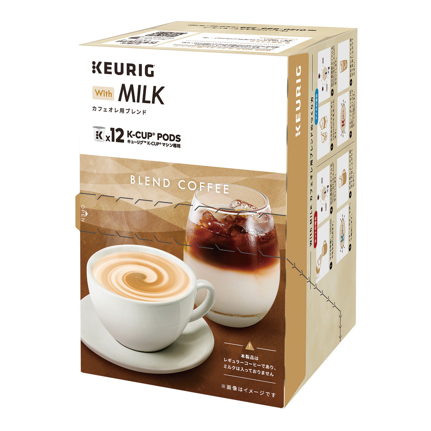キューリグ Ｋカップ ＜Ｗｉｔｈ　ＭＩＬＫ 　カフェオレ用ブレンド＞