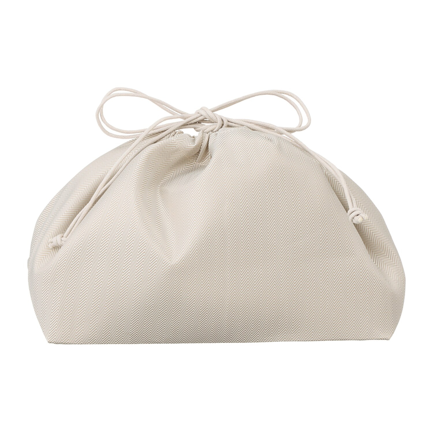 パドマ ボンボンチャーム付 イントレチャート トートバッグ ＜巾着インナーポーチ付＞