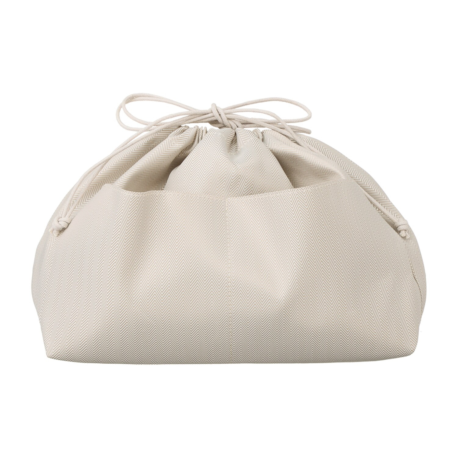 パドマ ボンボンチャーム付 イントレチャート トートバッグ ＜巾着インナーポーチ付＞