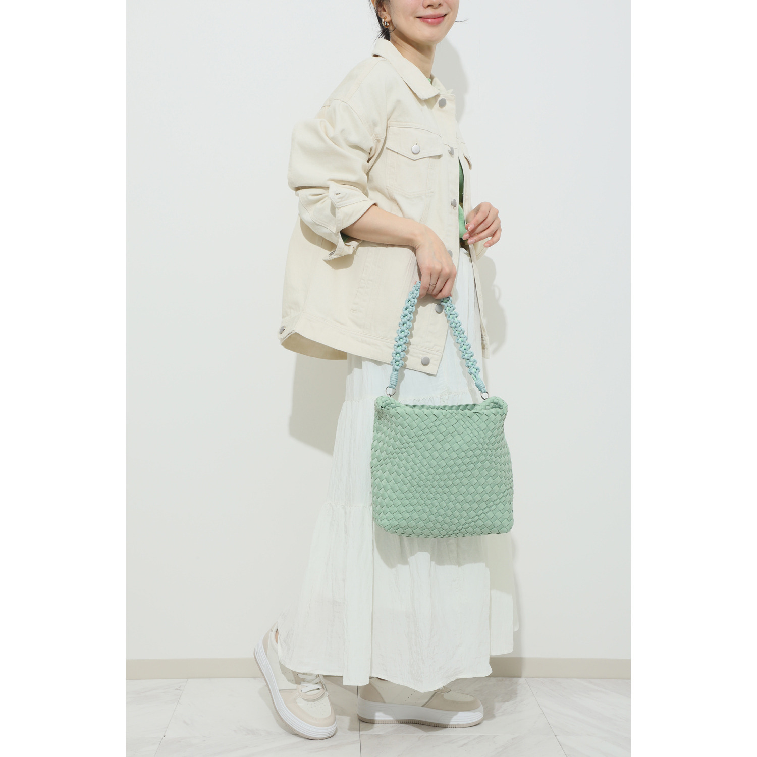 パドマ イントレチャート フラワーストラップ ３ウェイバッグ ＜巾着インナーポーチ付＞