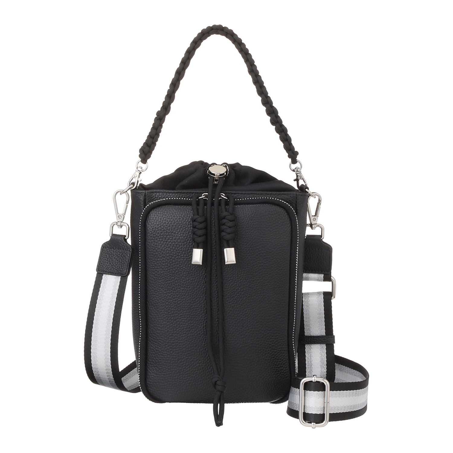 パドマ がばっと開いて コンパクトなのに大容量 牛革２ウェイバッグ