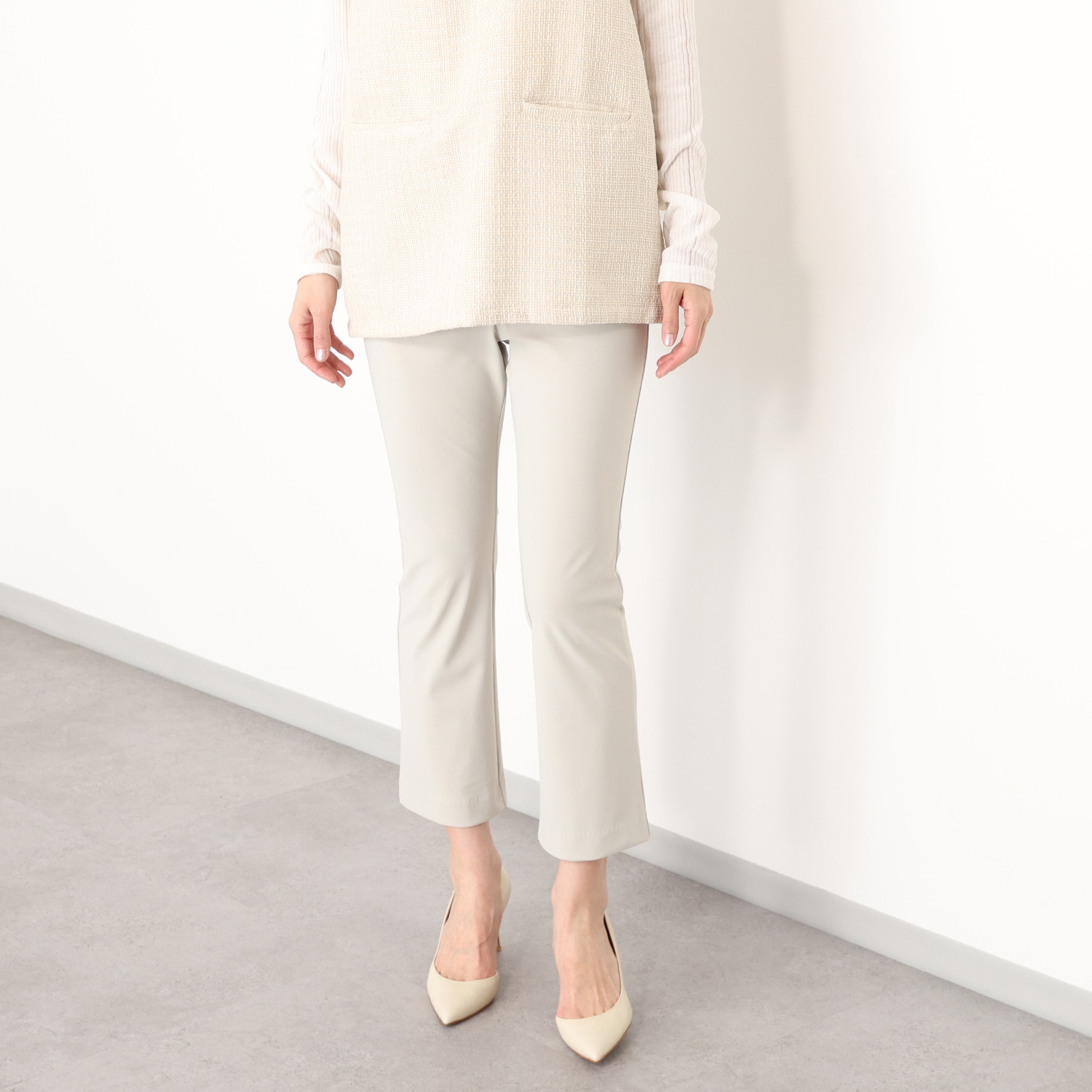 ラ・シュシュ ＵＶカット・接触冷感 はっ水 多機能素材の美脚パンツ ＜股下６３ｃｍ＞