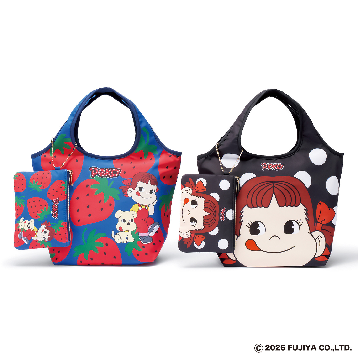 ペコちゃん ポケッタブル ミニ保冷マイバッグ＆ ポーチ
