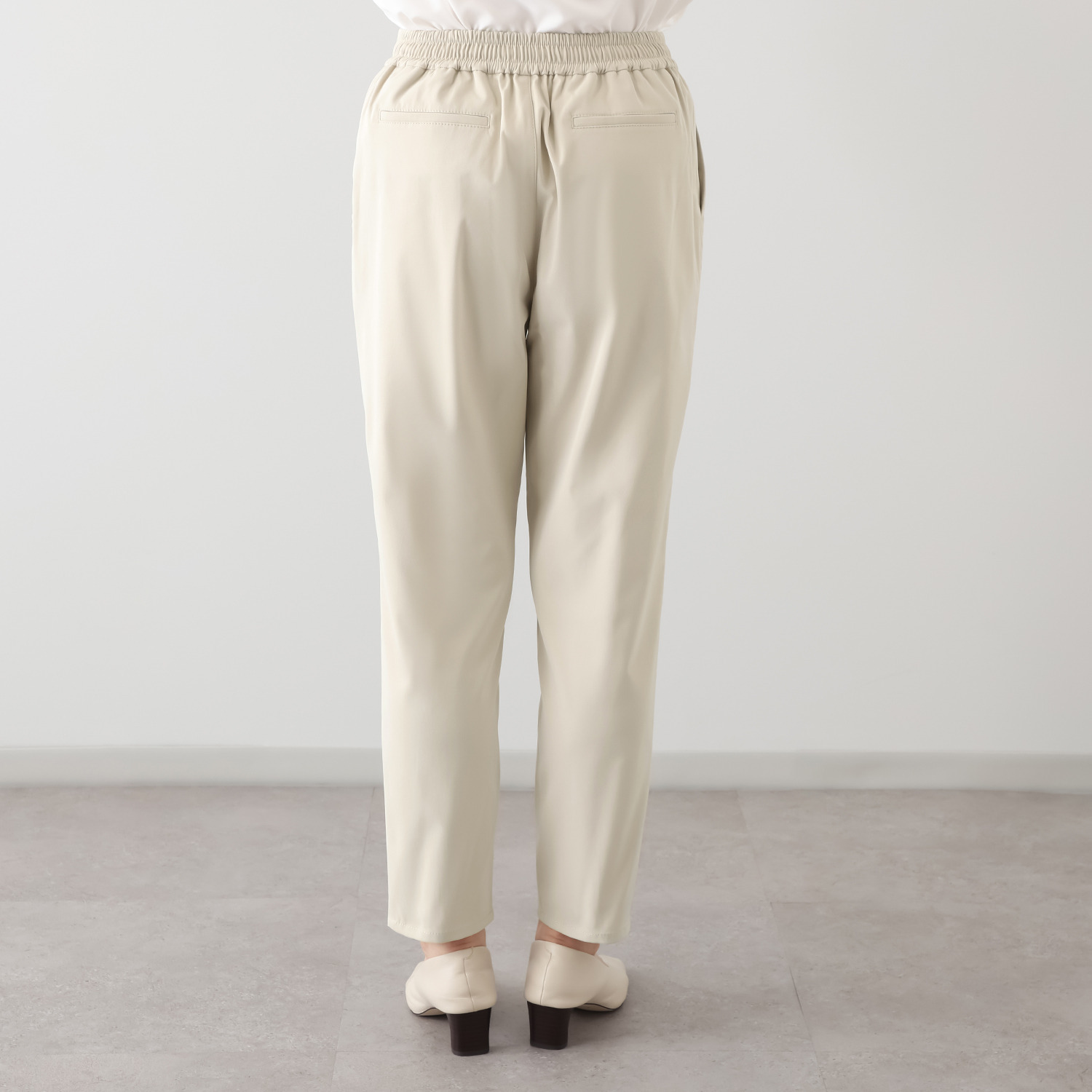 ルナリア はっ水・ＵＶカット ストレッチ大人チノ タックテーパードパンツ