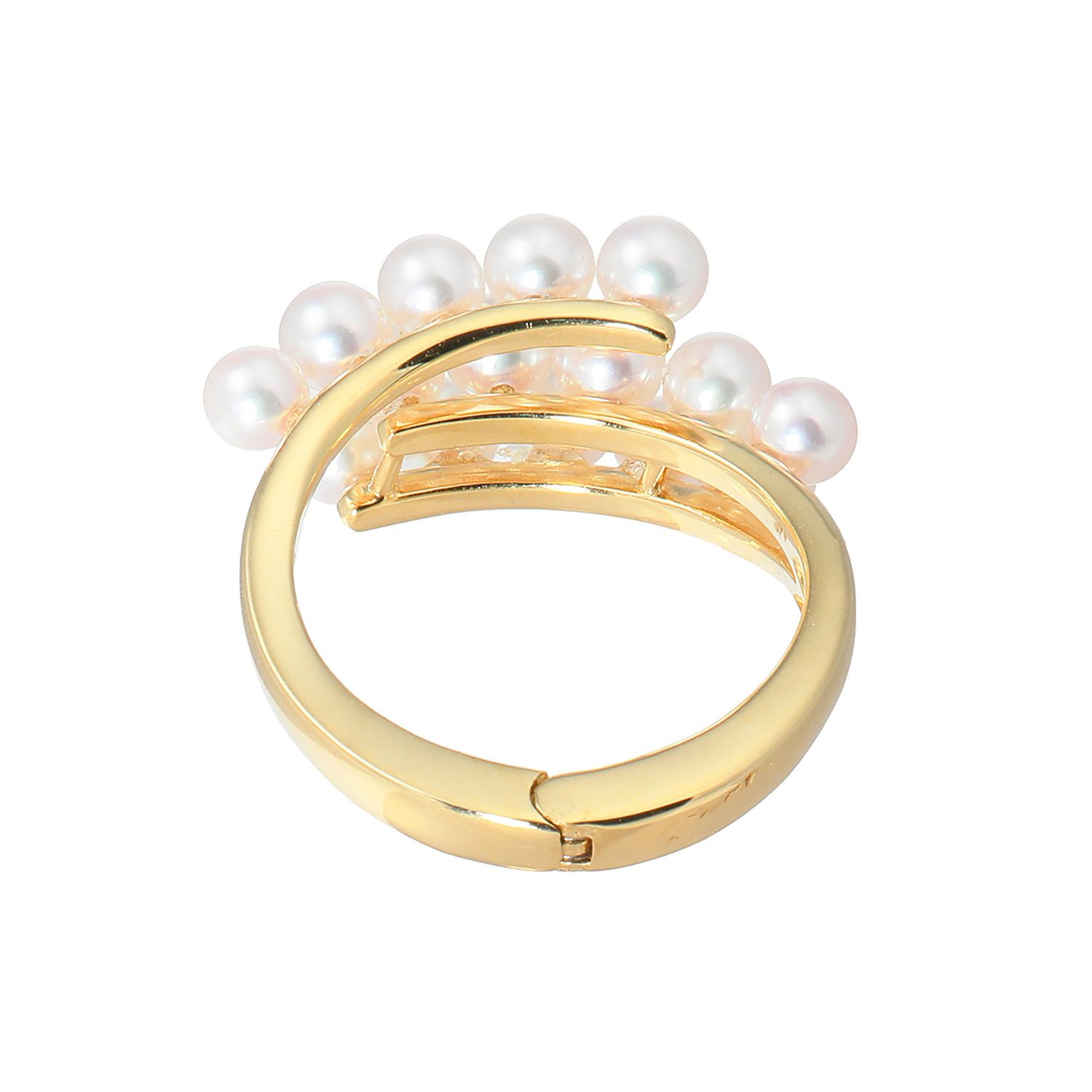 ジュペレ １８Ｋ 国産ベビーアコヤパール リュクスコレクション ラインリング