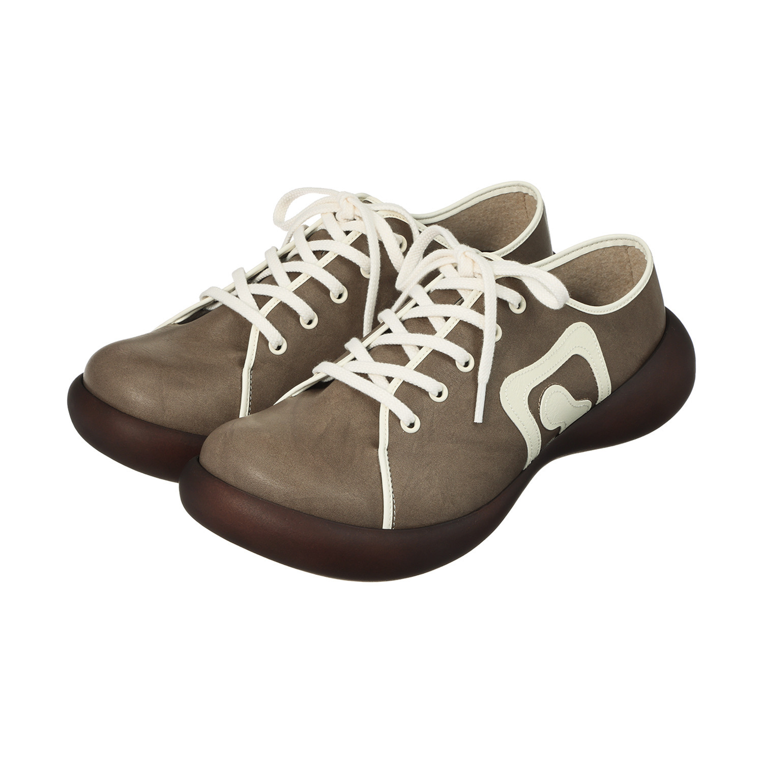 リゲッタ 日本製 アーチサポート グミインソール レースアップ ロゴスニーカー