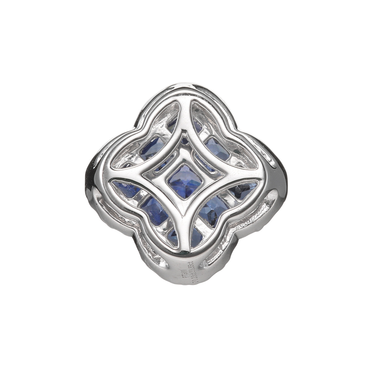 ビジューフルレゾン コローレ プラチナ９００ ダイヤモンド＆ カラーストーン クローバーデザイン ペンダントトップ