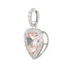 ビジューフルレゾン コローレ プラチナ９００ ハートシェイプ モーガナイト＆ ダイヤモンド ヘイローデザイン ペンダントトップ