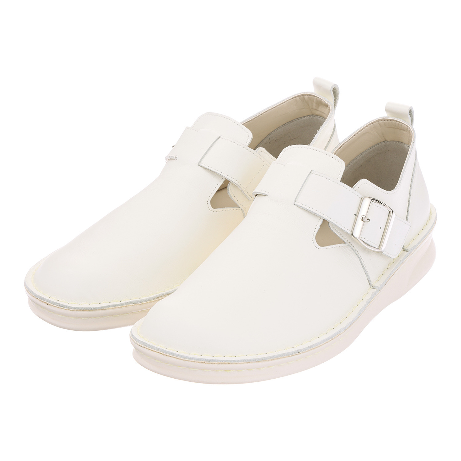 インコルジェ 神戸老舗工場発！ やさしい履き心地の ベルトカジュアルシューズ