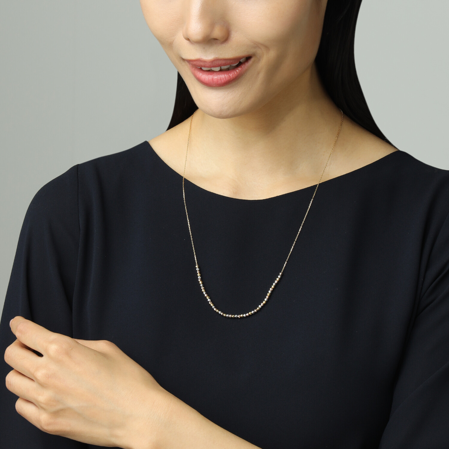 ファシーノアルジェント シルバー ミラーボール アレンジネックレス